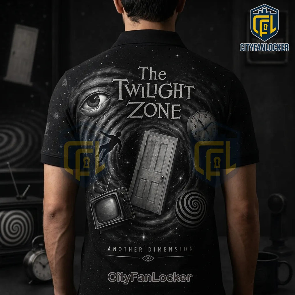 The Twilight Zone Sci-Fi Universe Black Polo Shirt