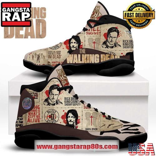 The Walking Dead Air Jordan 13 Sneakers Shoess