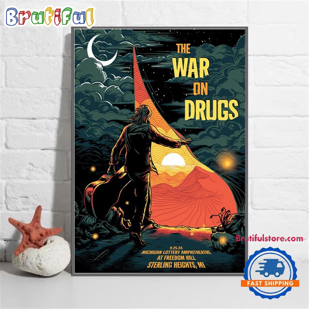 The War On Drugs At Sterling Heights MI 9-25-2024 Wall Art Poster Canvas
