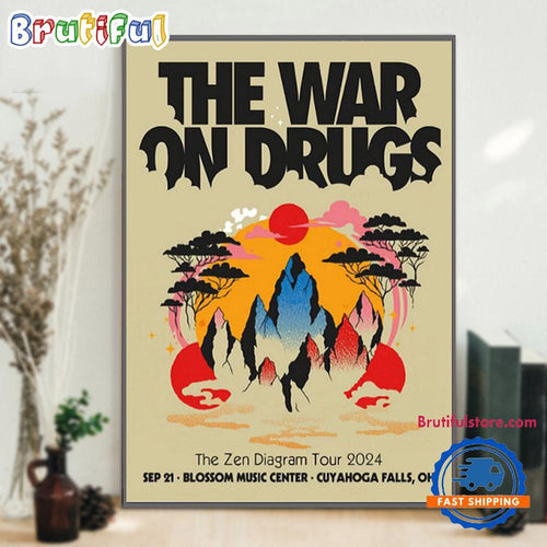 The War On Drugs September 21 2024 Live At Blossom Music Center, Cuyahoga Falls OH Tour Poster Canvas