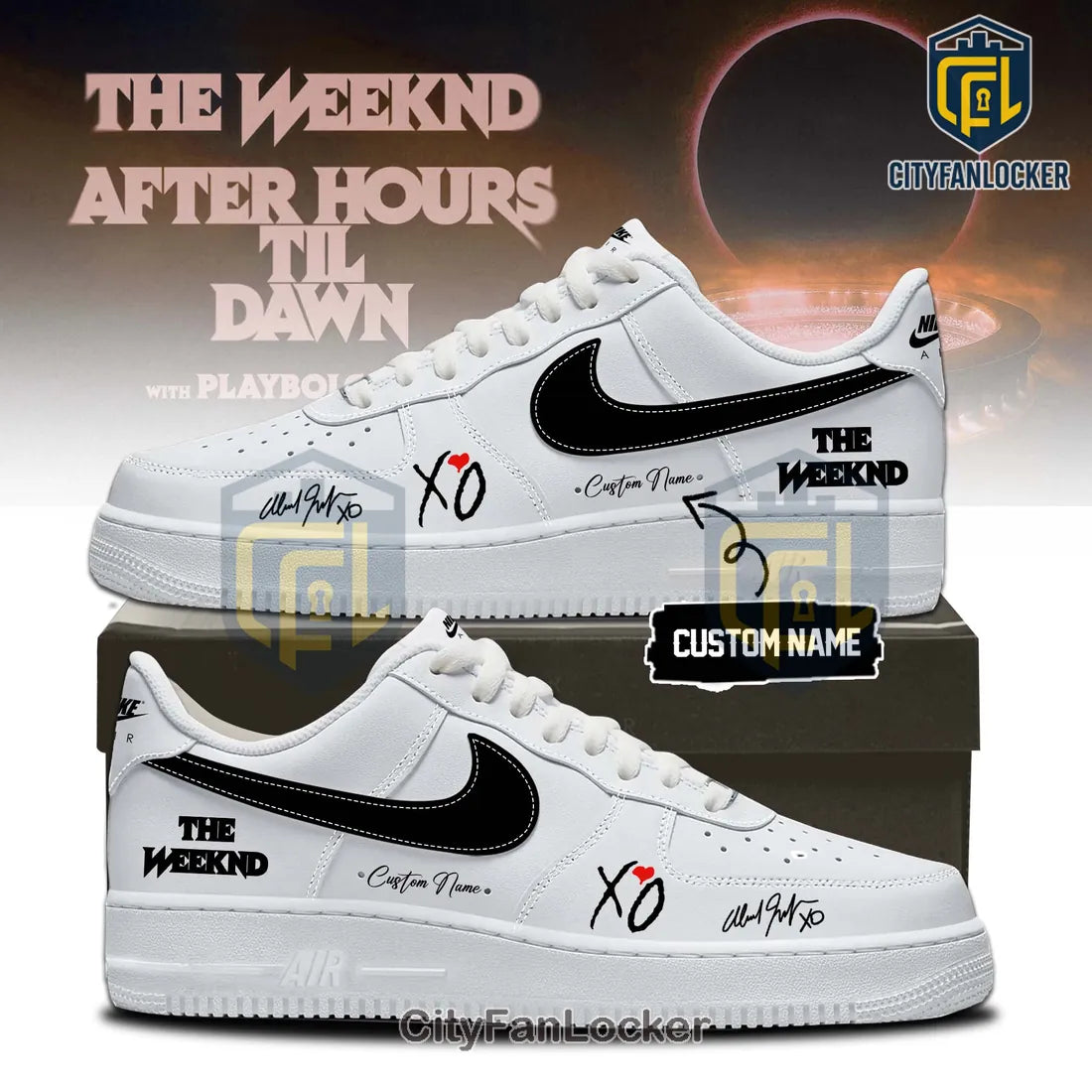 The Weeknd After Hours Till Dawn Custom Nike Air Force 1 Signature Sneakers