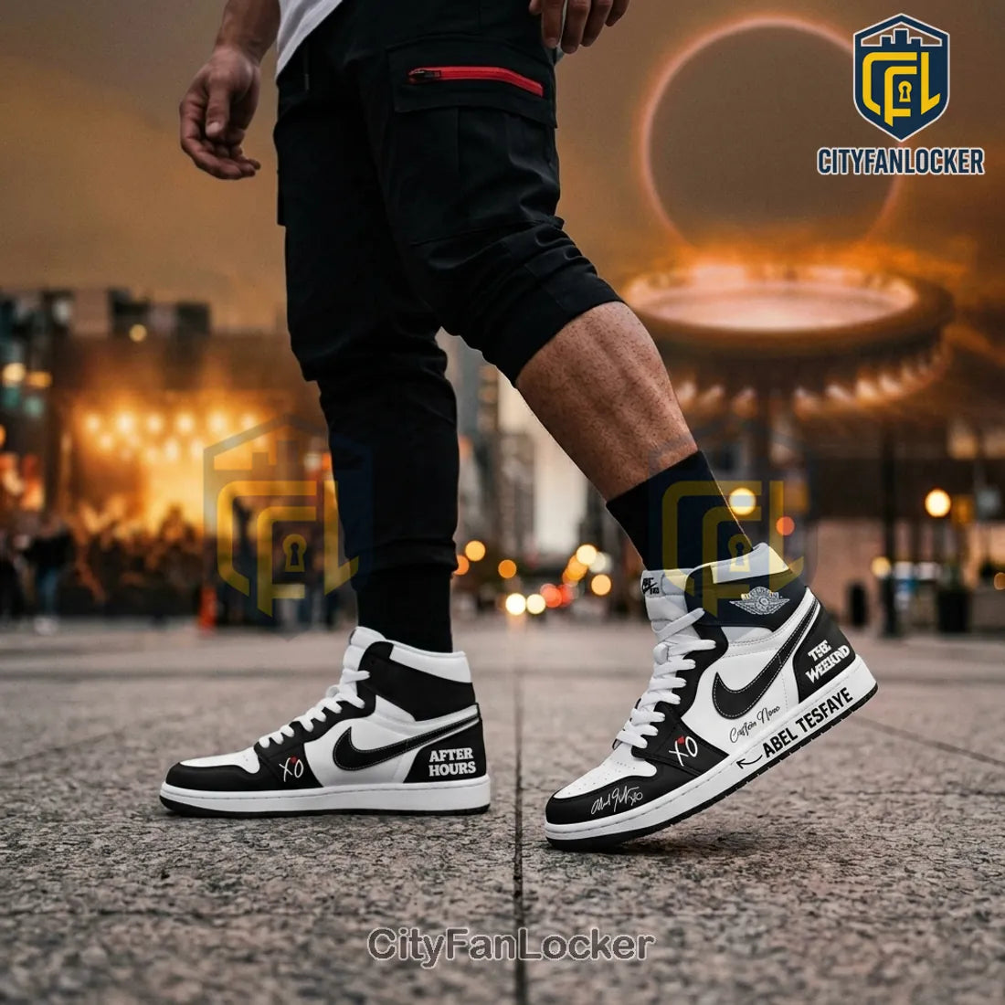 The Weeknd After Hours Till Dawn Signature Air Jordan 1 Sneakers
