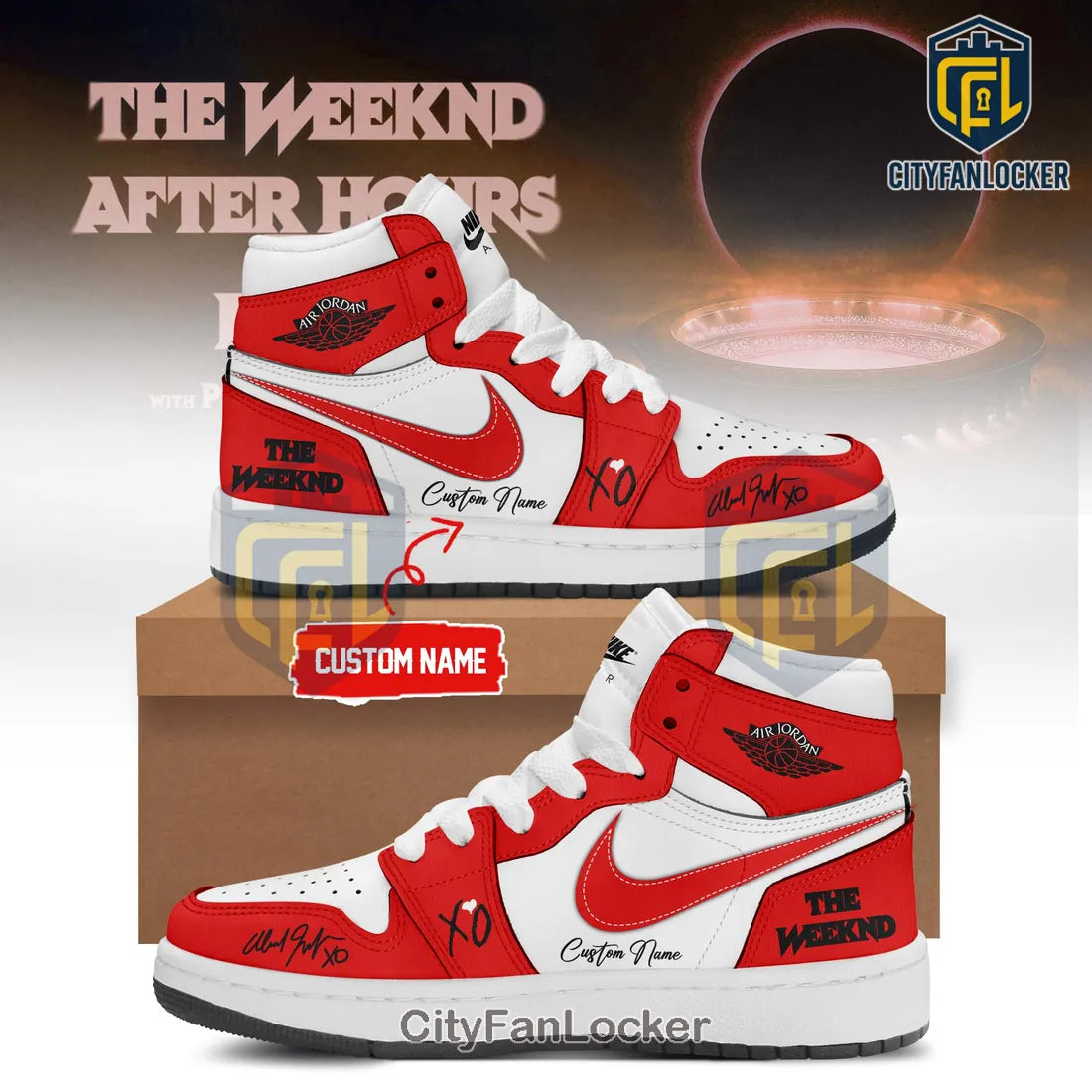 The Weeknd After Hours XO Custom Name Limited Edition AIr Jordan 1