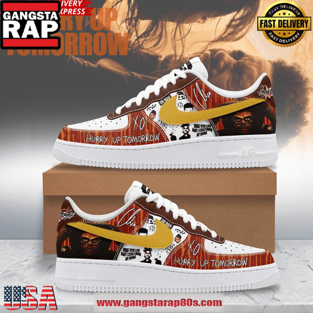 The Weeknd Hurry Up Tomorrow Limited Air Force 1 Running Sneakers Shoes