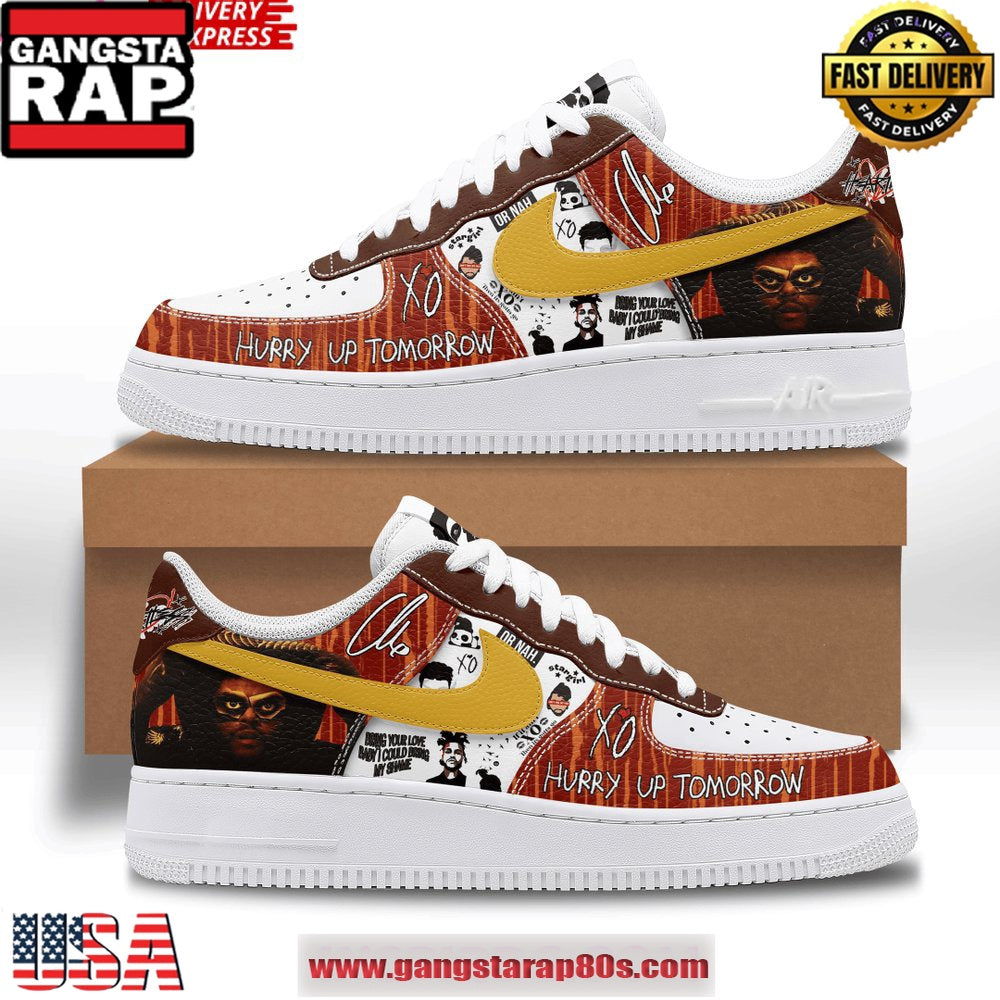 The Weeknd Hurry Up Tomorrow Limited Air Force 1 Running Sneakers Shoes