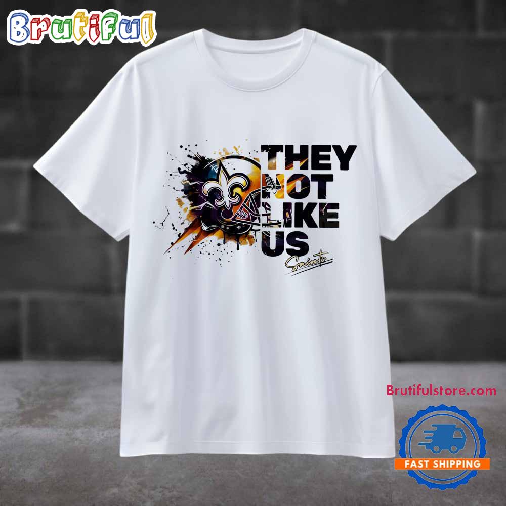 They Not Like Us New Orleans Saints Football Helmet T Shirt