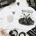 Thin Lizzy Twin Guitar Thunder Black Mineral Wash Shirt
