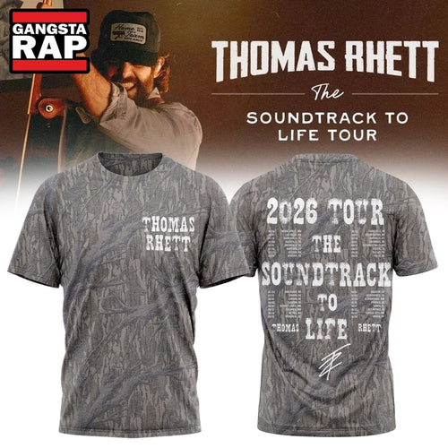 Thomas Rhett The Soundtrack to Life Tour 2026 Signed Camo 3D Shirt , Music Trend Shirt