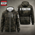 Three Days Grace 2026 Alienation Tour Camo 3D Zip Hoodie