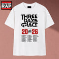 Three Days Grace 2026 World Tour Dates White T Shirt, Music 2D Shirt