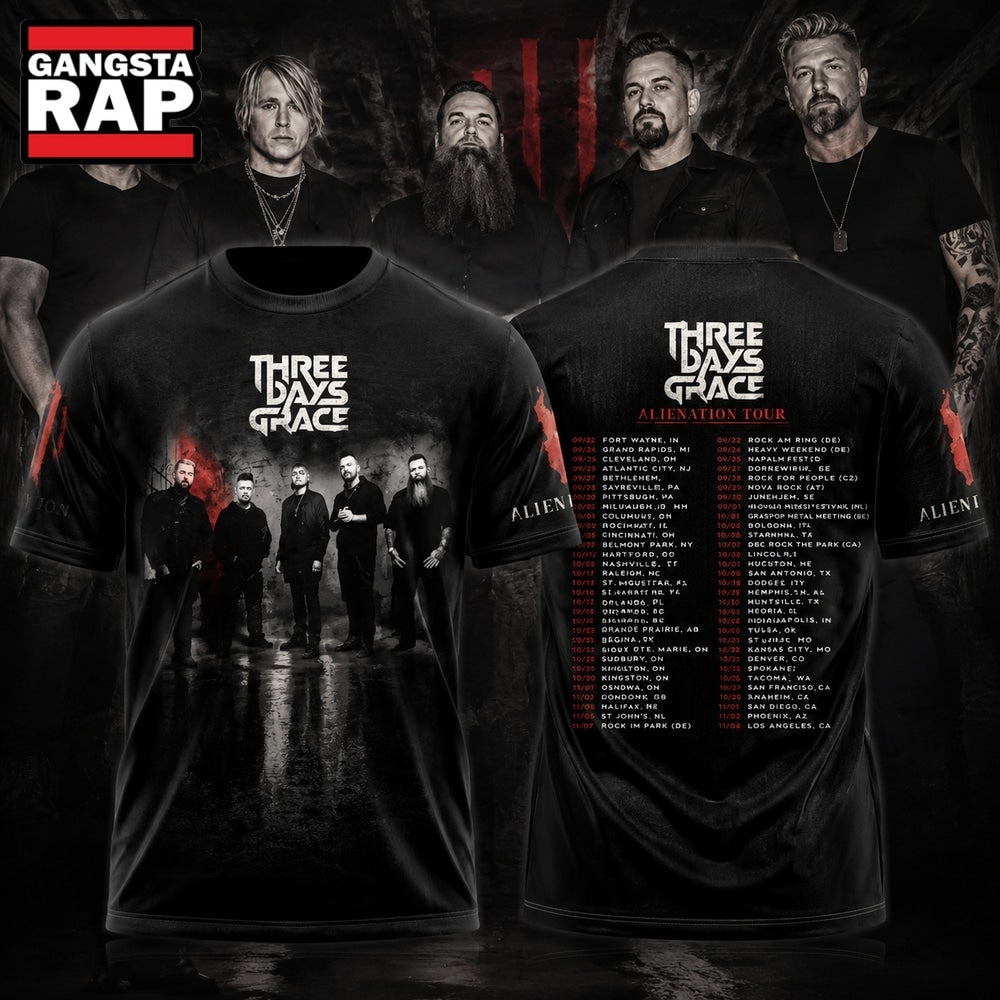 Three Days Grace Alienation Tour 2026 Hoodie T-Shirt