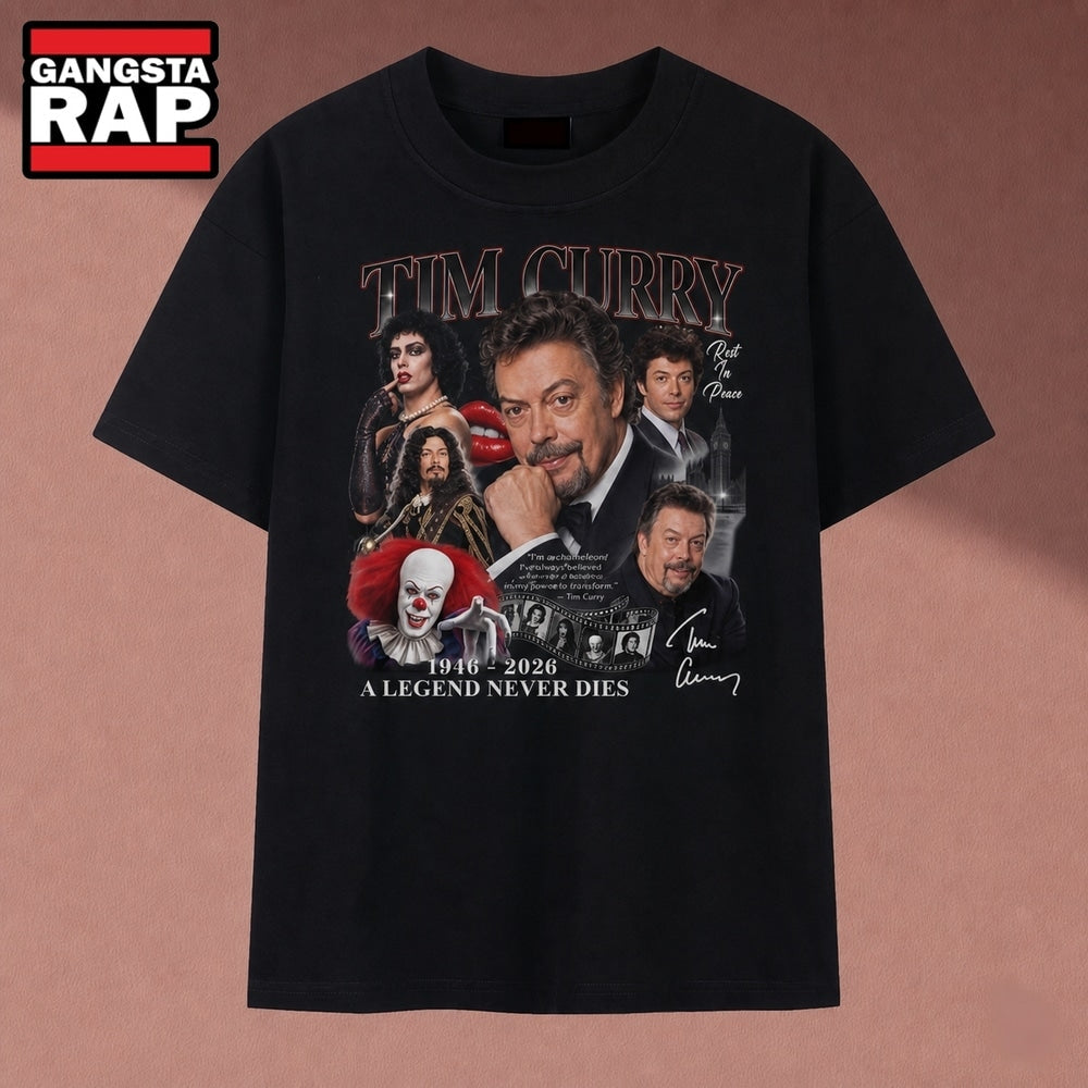 Tim Curry 1946 2026 A Legend Never Dies Tribute Collage T Shirt, Music 2D Shirt