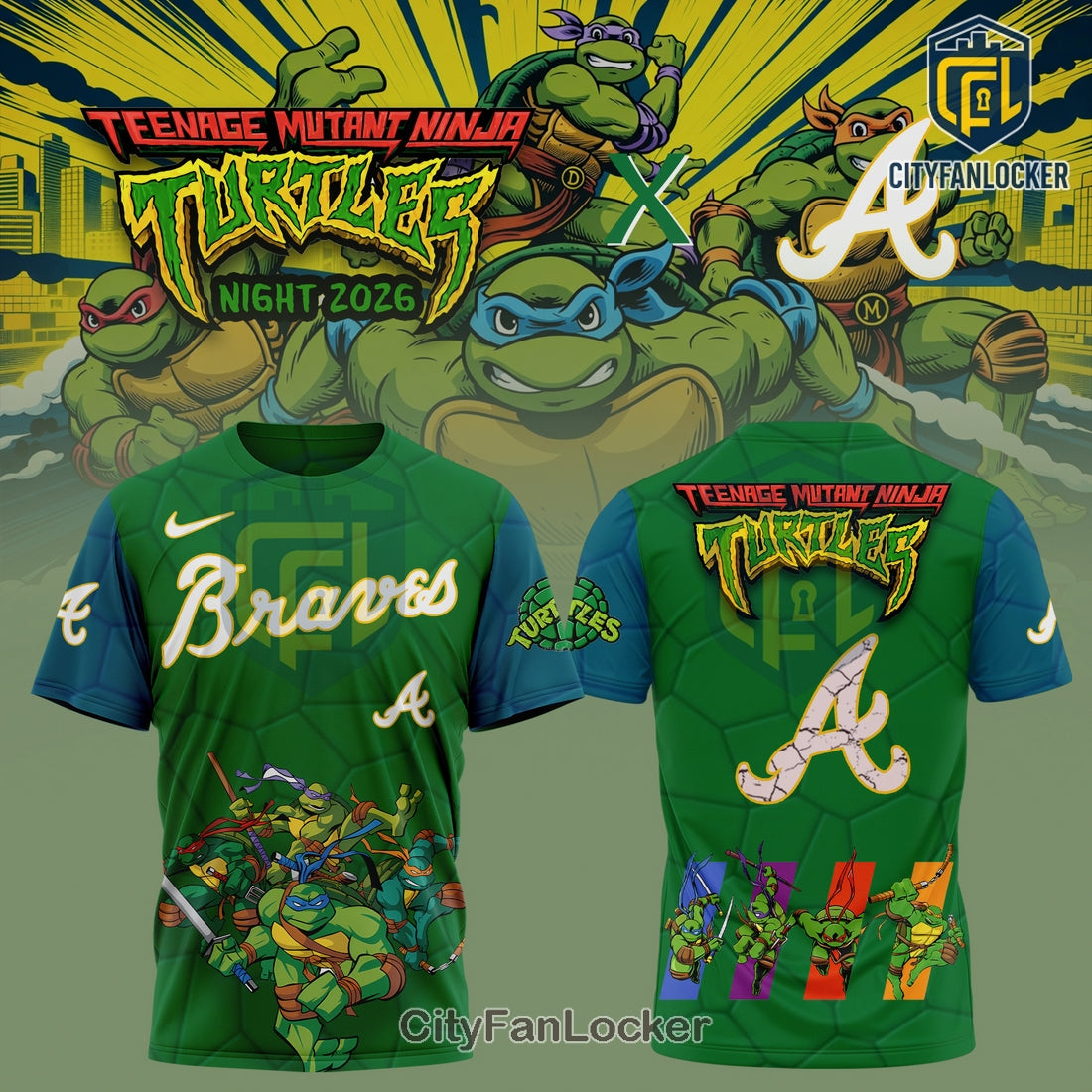 TMNT Braves 2026 Night Limited Edition T-Shirt