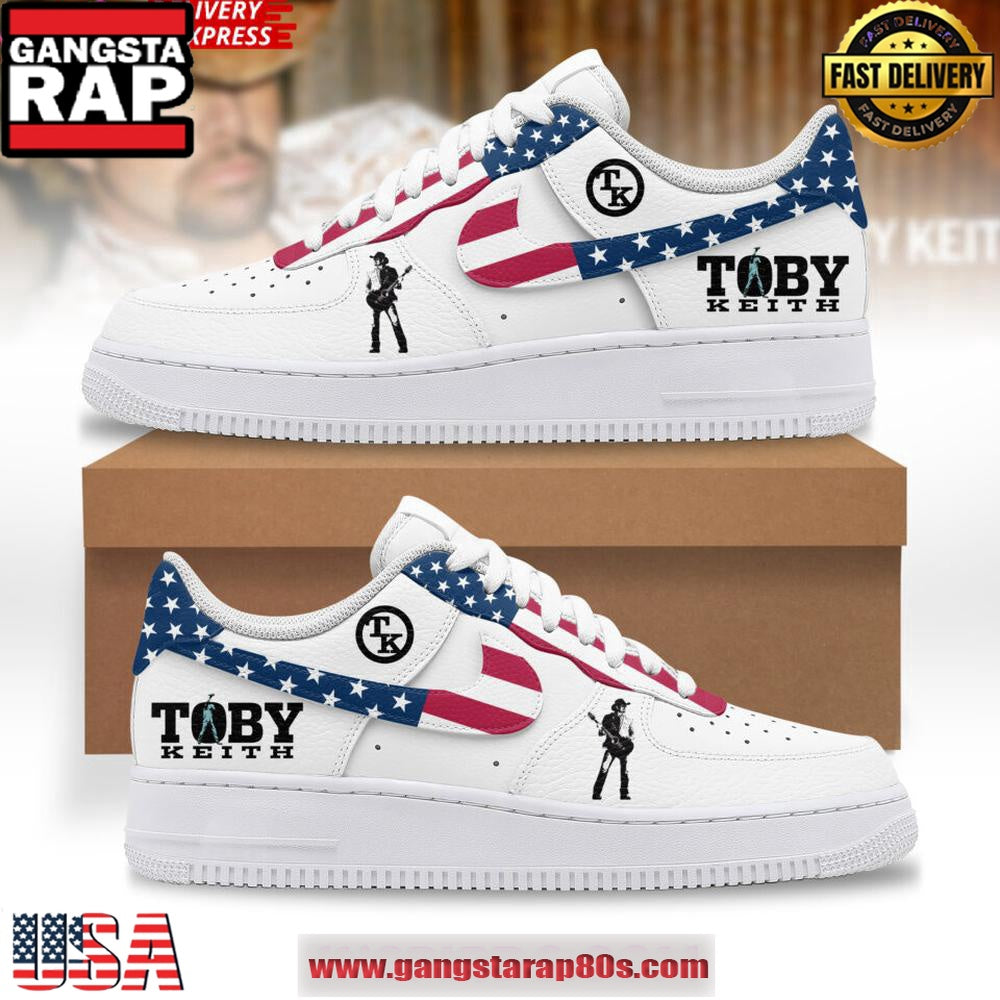 Toby Keith American Anthem Edition Air Force 1 Running Sneakers Shoes