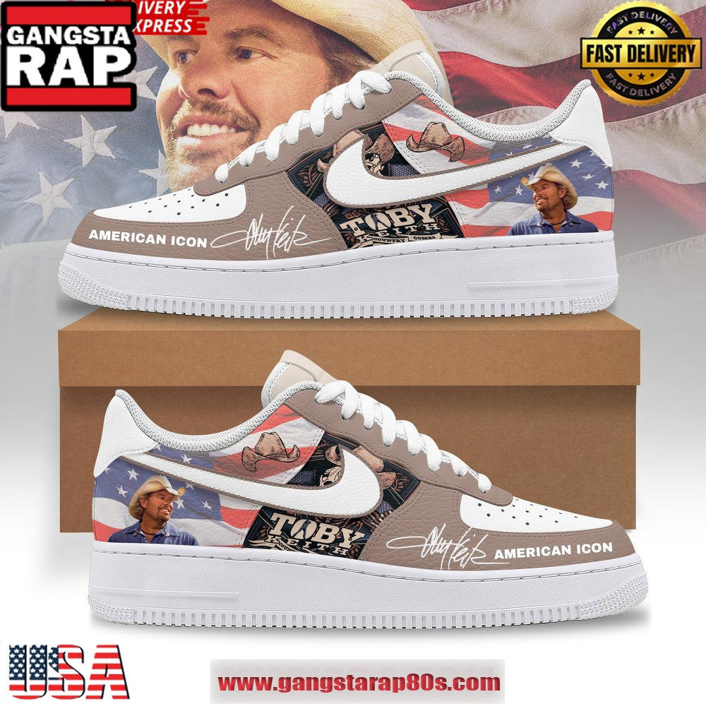 Toby Keith American Icon Limited Edition Air Force 1 Running Sneakers Shoes