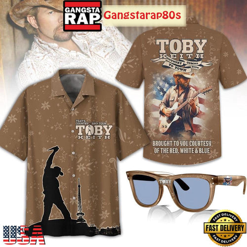 Toby Keith Country Comes To Town Tour Aloha Hawaiian Shirt