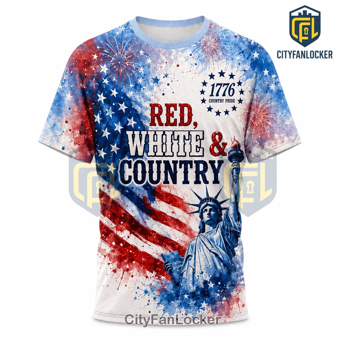 Toby Keith Patriotic Red White and Country 1776 Graphic T-Shirt
