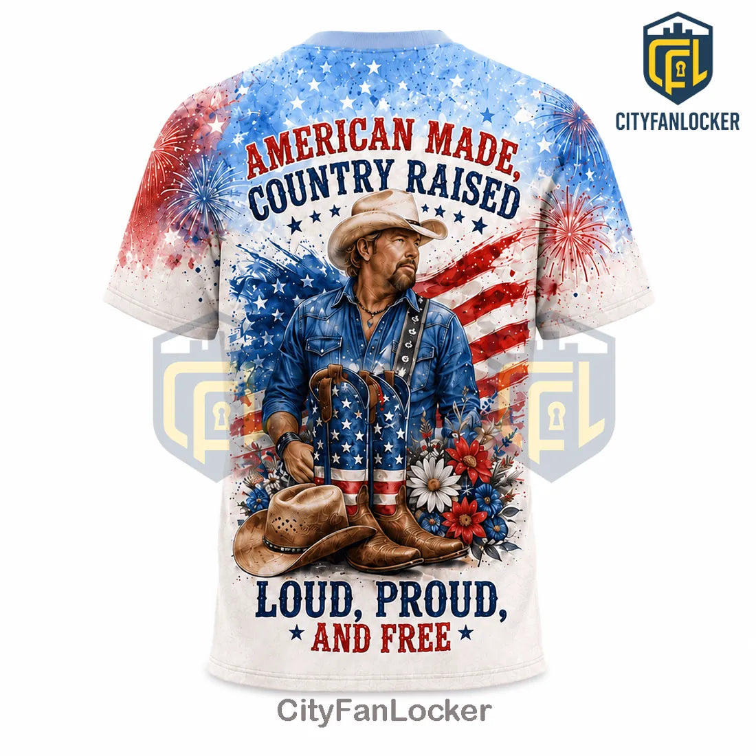 Toby Keith Patriotic Red White and Country 1776 Graphic T-Shirt