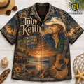 Toby Keith Tropical Navy Blue Hawaiian Shirt