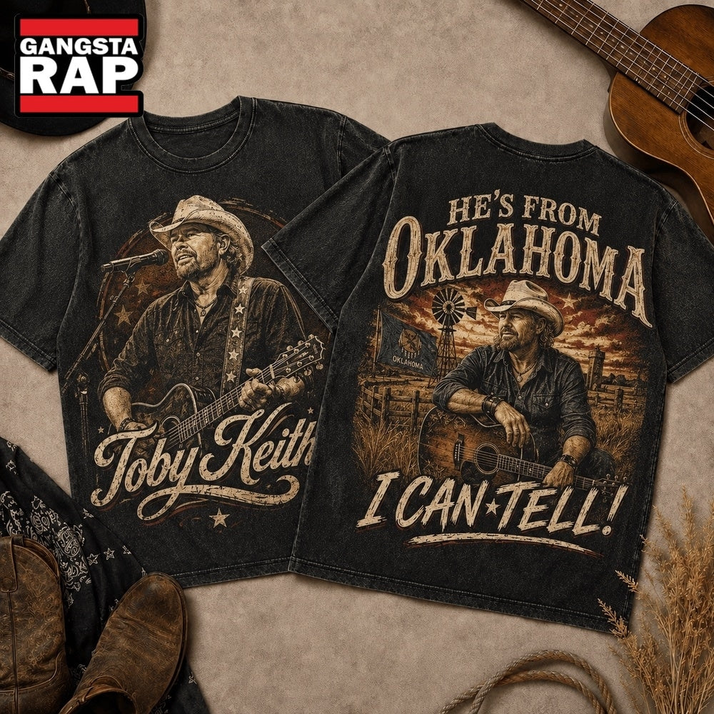 Toby Keith Vintage Cowboy Portrait Distressed 3D Shirt