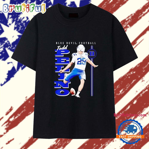 Todd Pelino illustrated Blue Devil Football T Shirt