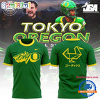 Tokyo Oregon Ducks Football 2026 Green Hoodie T-Shirt