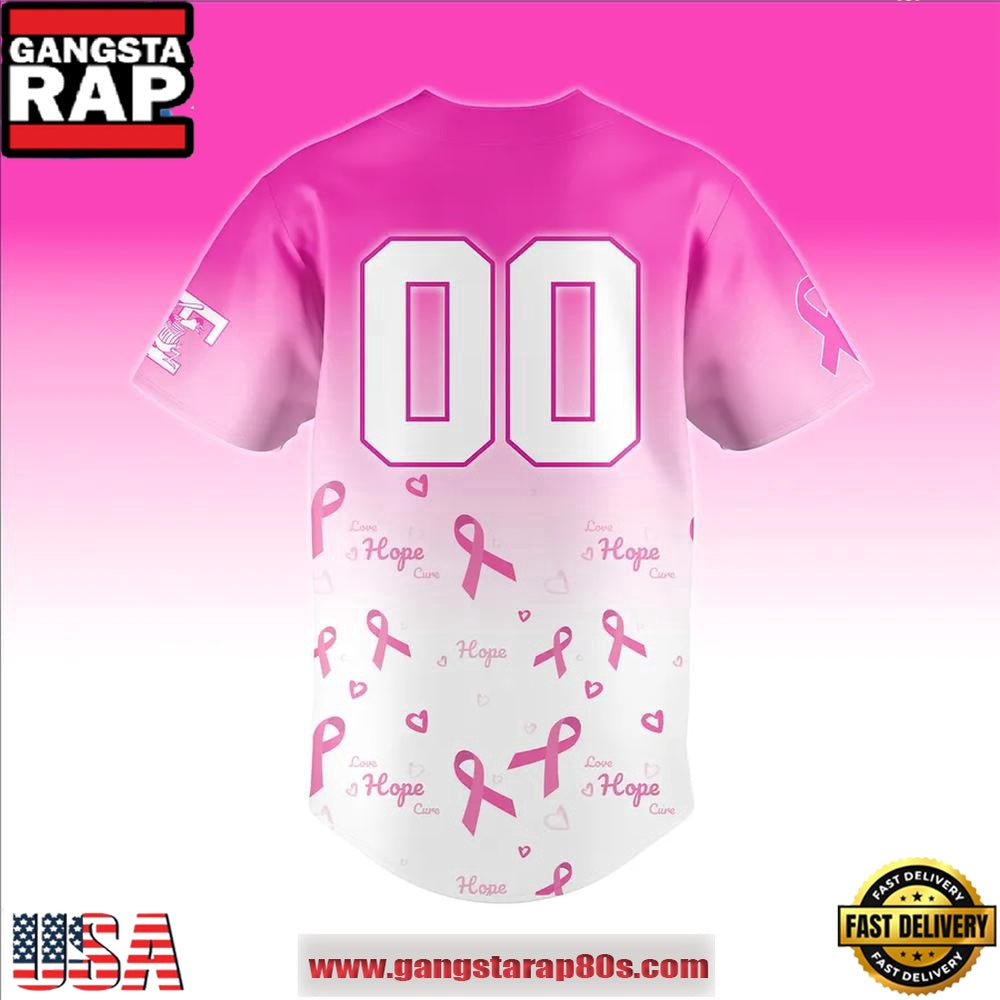 Toledo Mud Hens Pink in the Park Custom Baseball Jersey Shirt