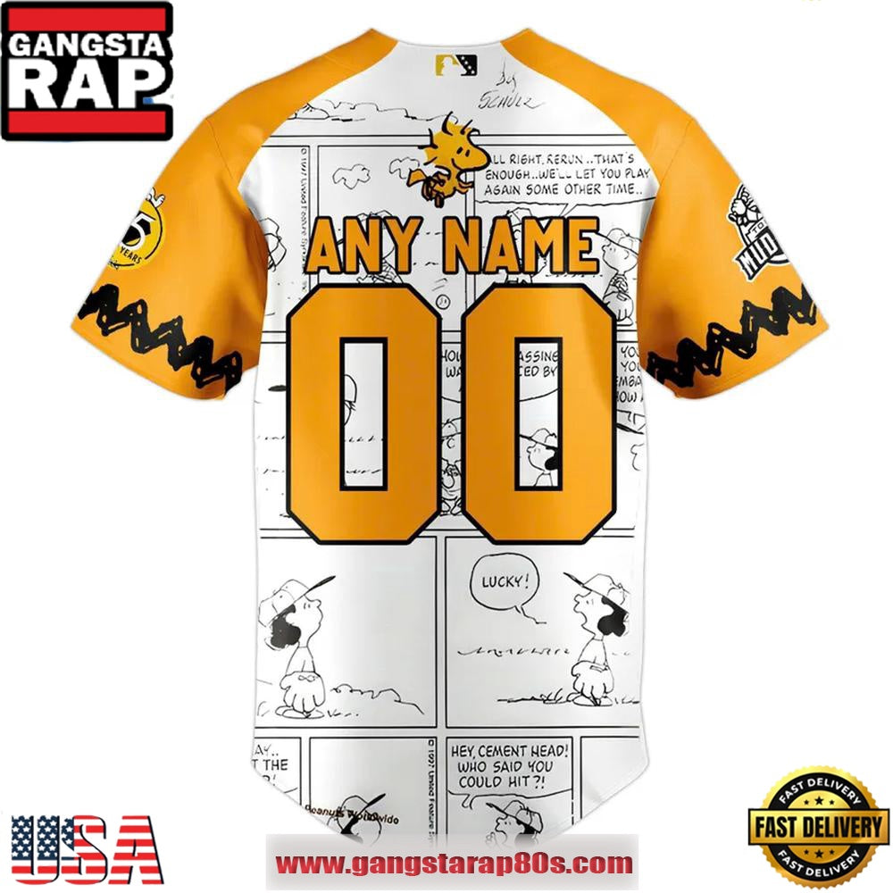 Toledo Mud Hens x Peanuts Limited Edition Custom Baseball Jersey Shirt