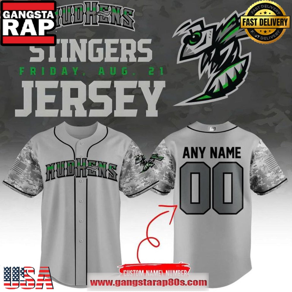 Toledo Mud Hens x Stingers Night 2026 Custom Number Baseball Jersey