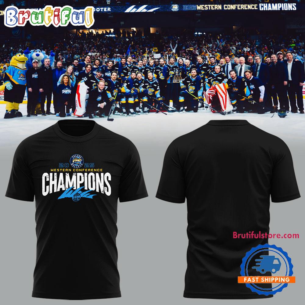 Toledo Walleye 2025 ECHL Western Conference Champions Limited Edition 3D Shirt