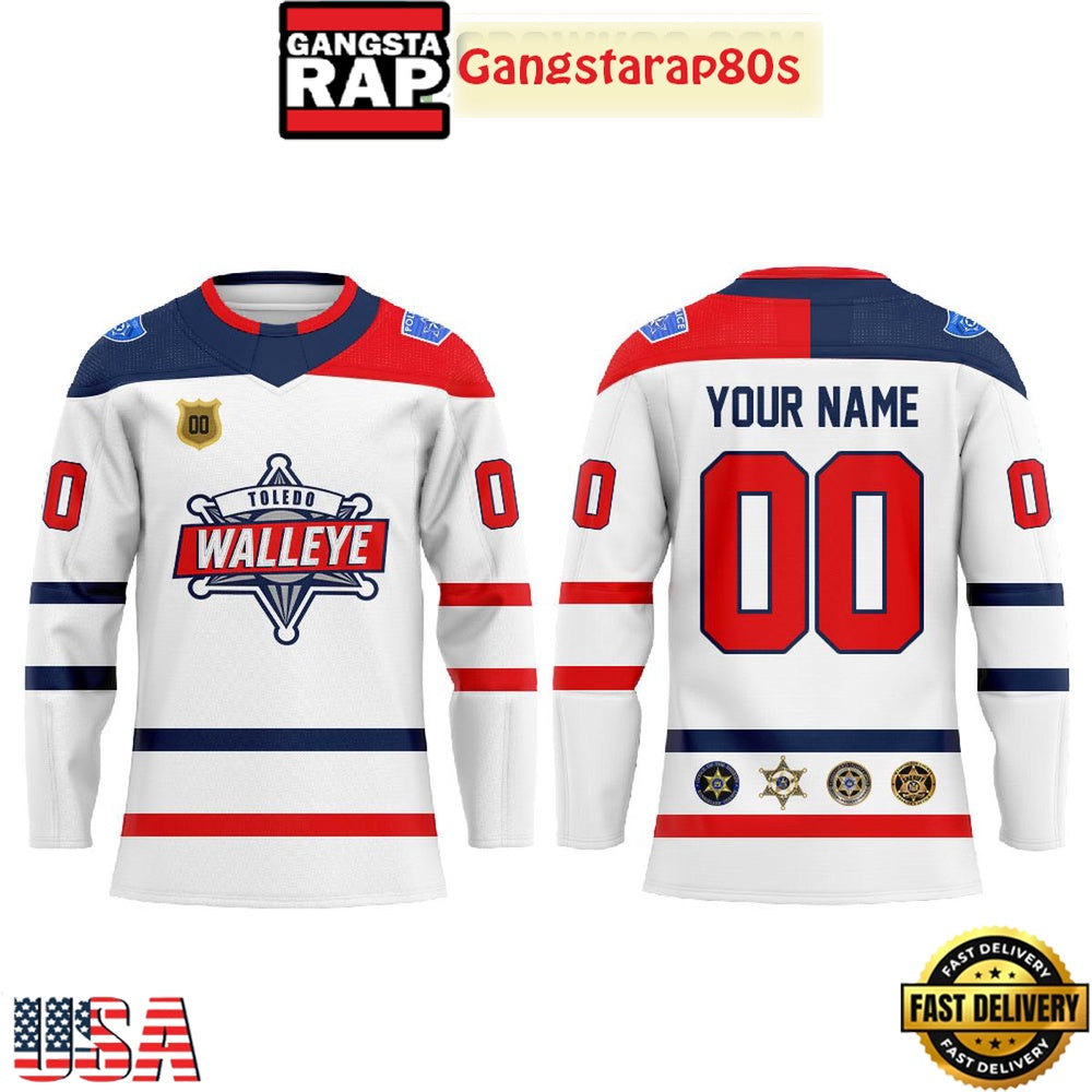 Toledo Walleye Law Enforcement Night 2026 Custom Hockey Jersey