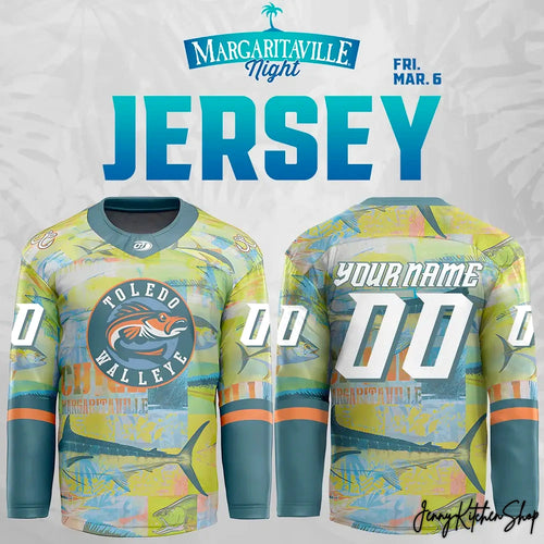 Toledo Walleye Margaritaville Special Edition 2025 Hockey Jersey