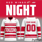 Toledo Walleye x Red Wings Affiliate Night Hockey Jersey