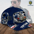 Top Gun 40th Anniversary Distressed American Flag Baseball Cap