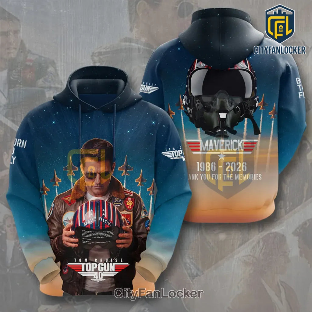 Top Gun Maverick 1986-2026 Thank You For The Memories Hoodie