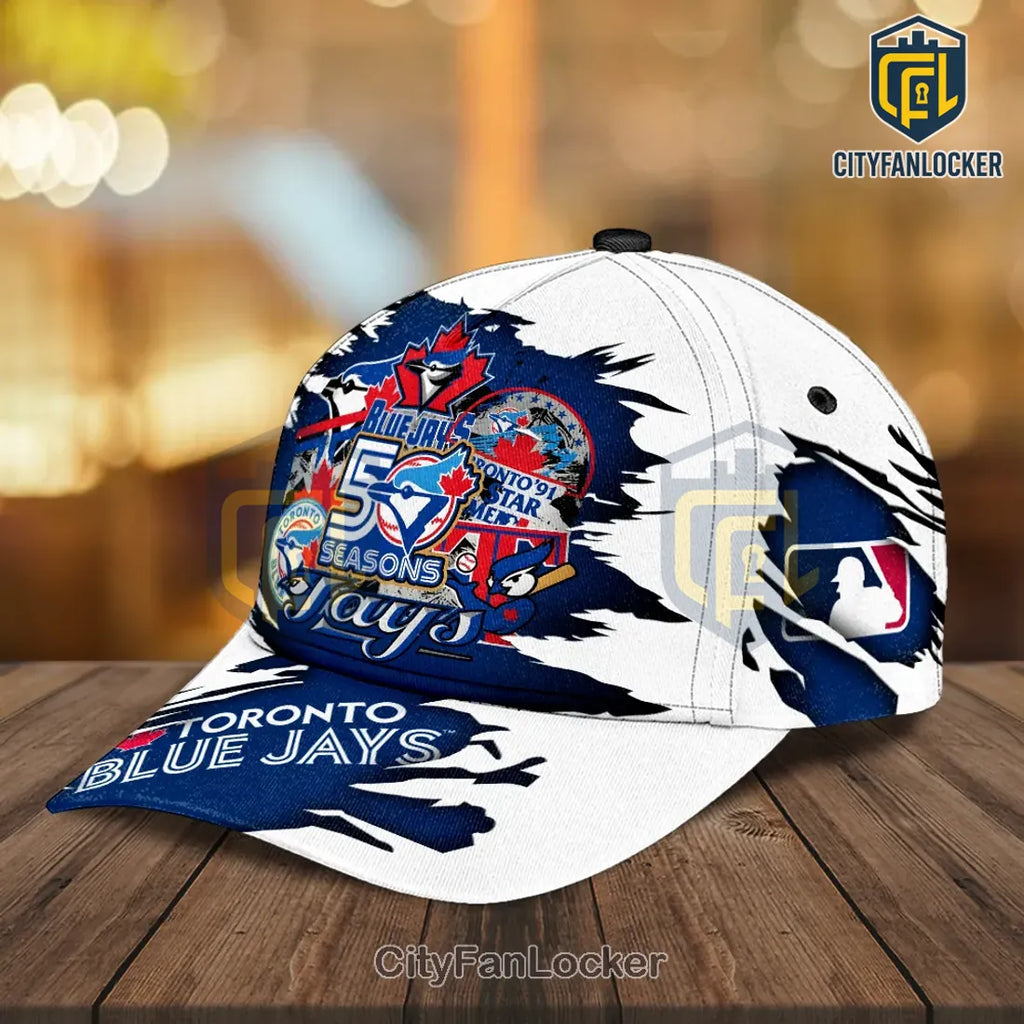 Toronto Blue Jays 50th Anniversary Logo Baseball Cap