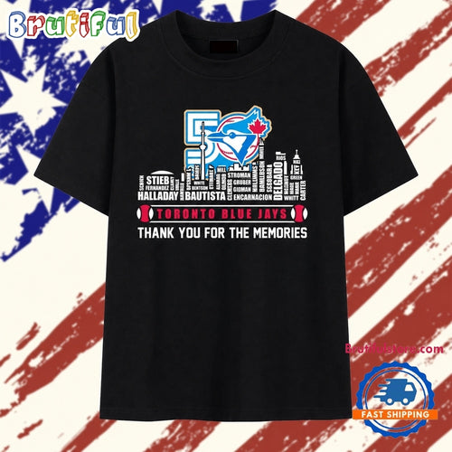 Toronto Blue Jays 50th anniversary thank you for the memories player roster T Shirt