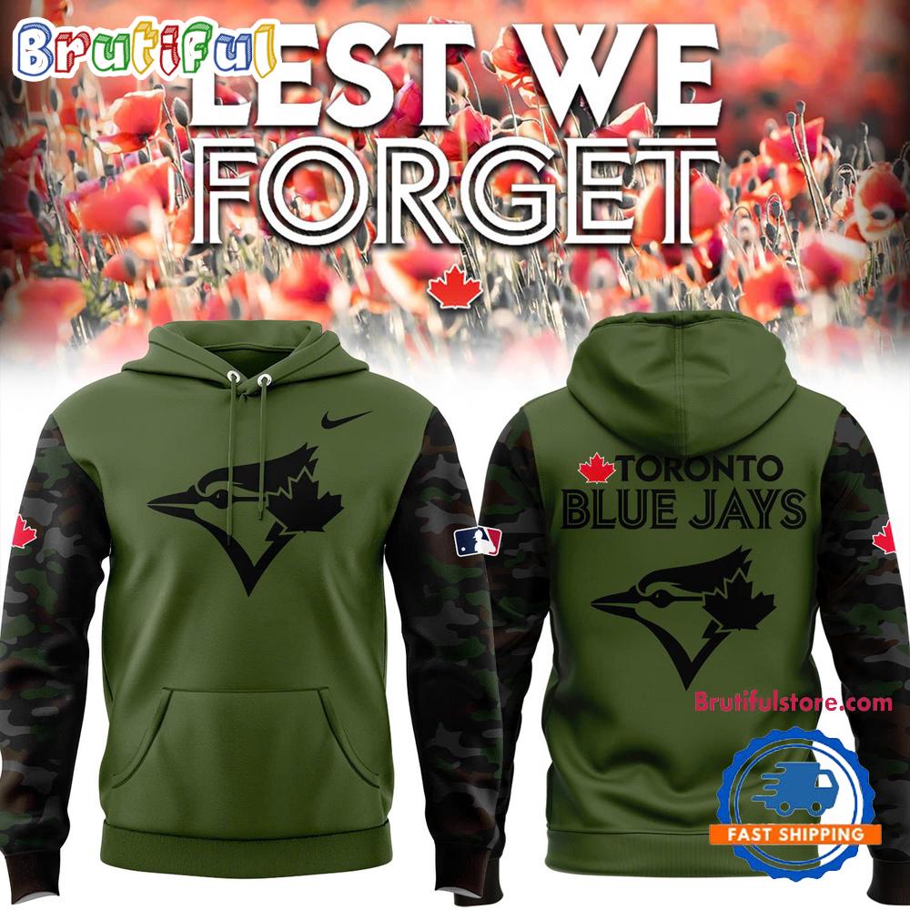 Toronto Blue Jays Baseball Team Special Lest We Forget Veterans 2024 Hoodie