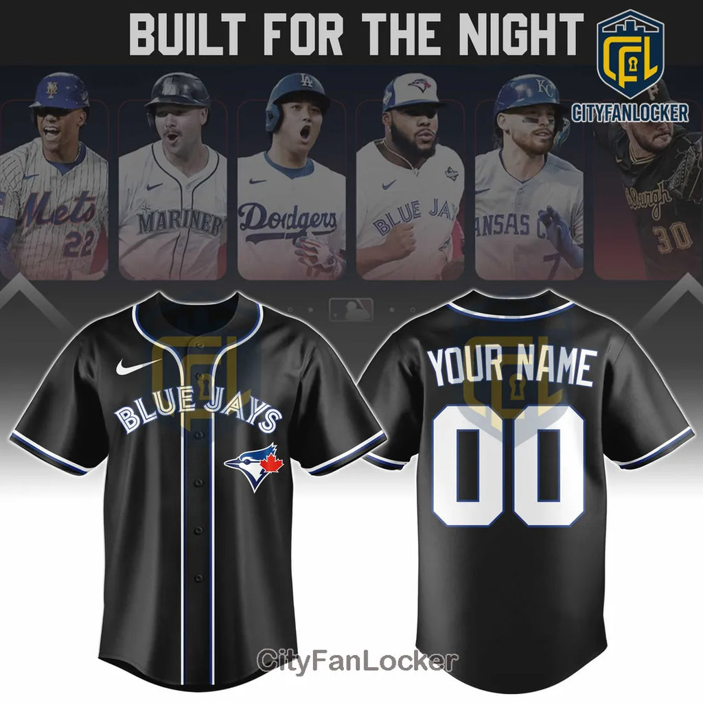 Toronto Blue Jays Black Custom MLB Replica Baseball Jersey