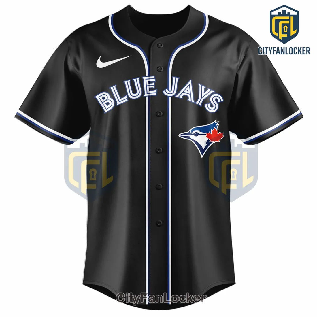 Toronto Blue Jays Black Custom MLB Replica Baseball Jersey