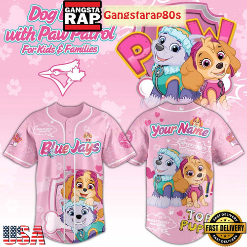 Toronto Blue Jays x Dog Day With Paw Patrol For Kid And Families 2025 Baseball Jersey
