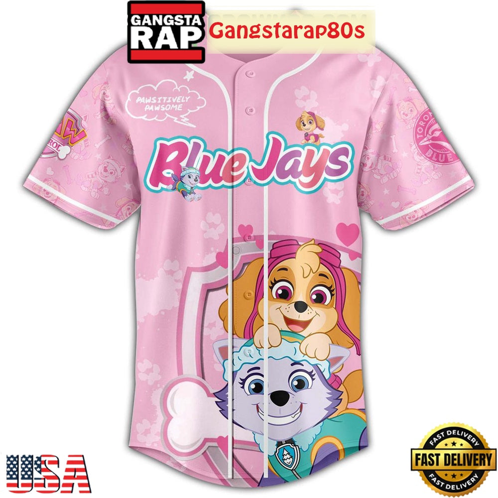Toronto Blue Jays x Dog Day With Paw Patrol For Kid And Families 2025 Baseball Jersey
