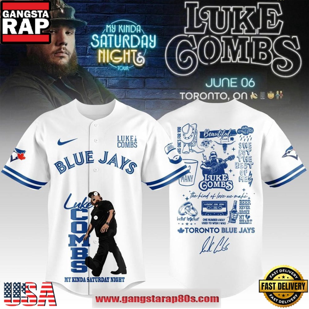 Toronto Blue Jays x Luke Combs My Kinda Saturday Night 2026 Baseball Jersey Shirt