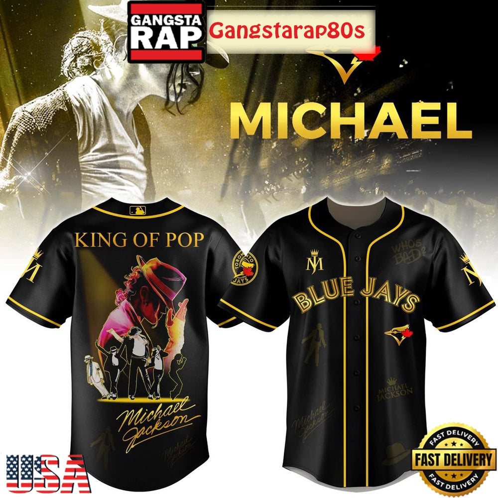 Toronto Blue Jays x Michael Jackson King Of Pop Baseball Jersey