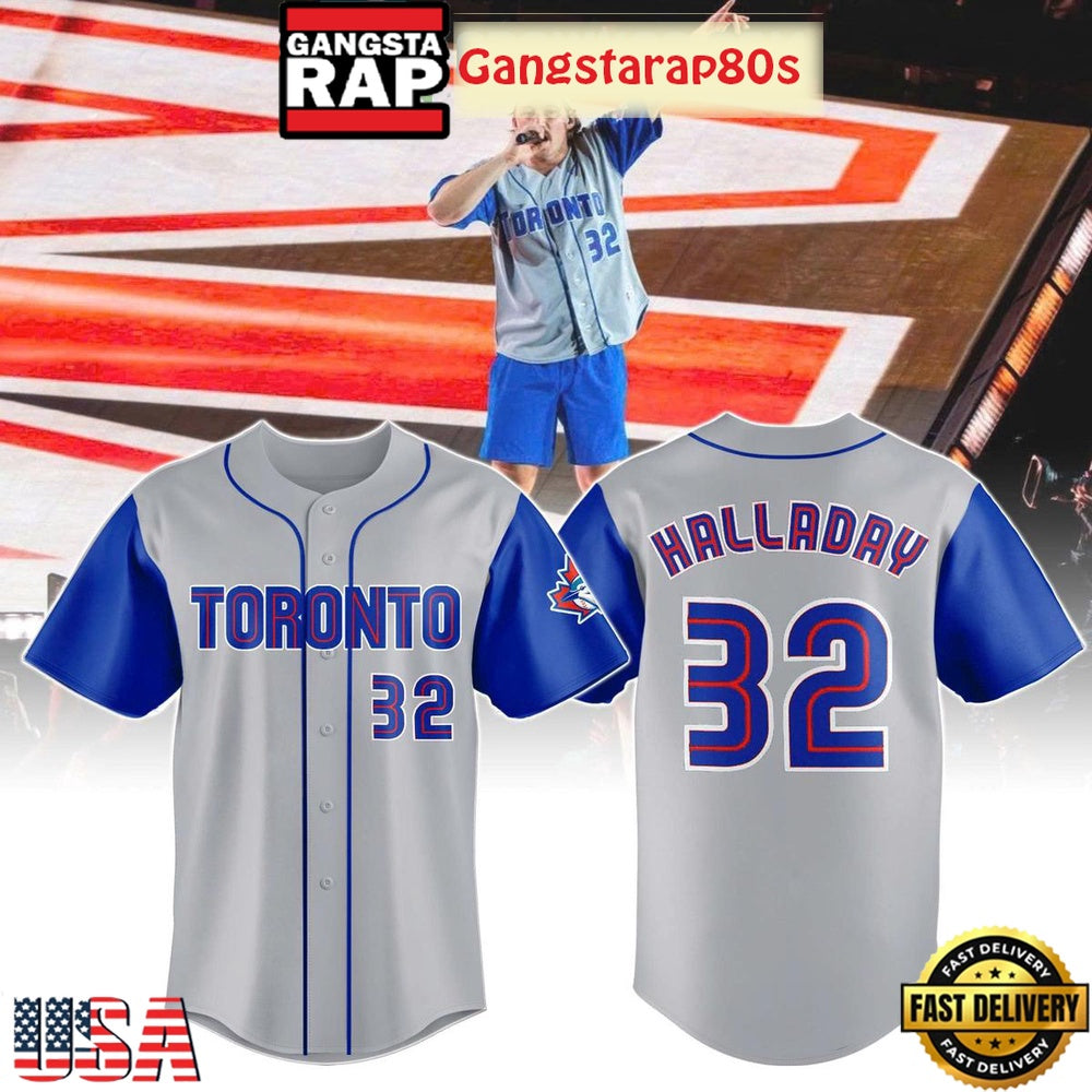Toronto Blue Jays x Morgan Wallen Wearing A Roy Halladay 2025 Baseball Jersey