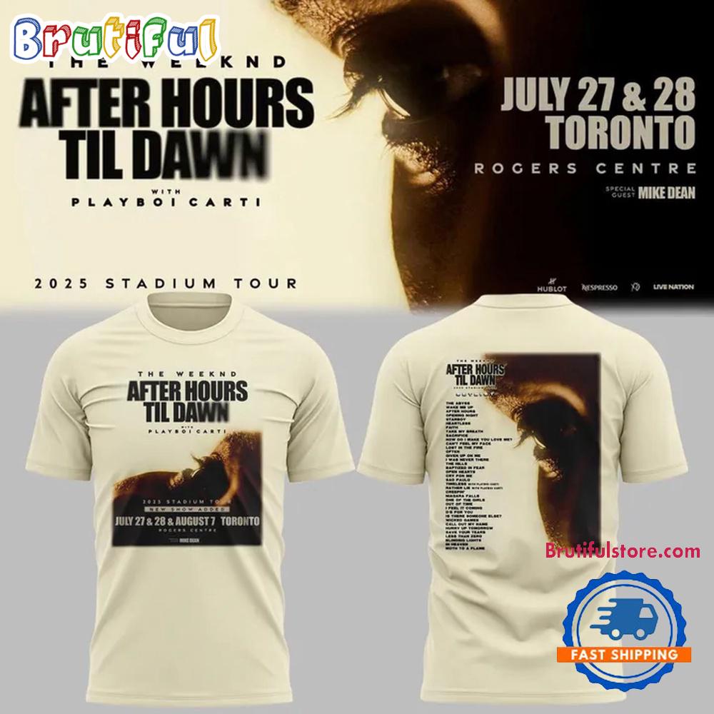 Toronto Blue Jays x The Weeknd After Hours Til Dawn Tour 2025 T Shirt