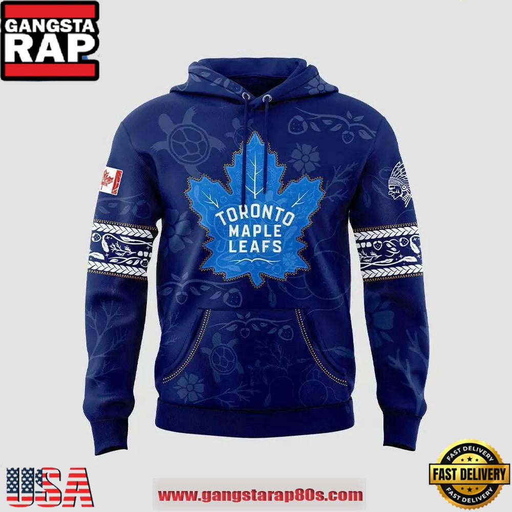 Toronto Maple Leafs 2025 Indigenous History Month All Over Print Hoodie