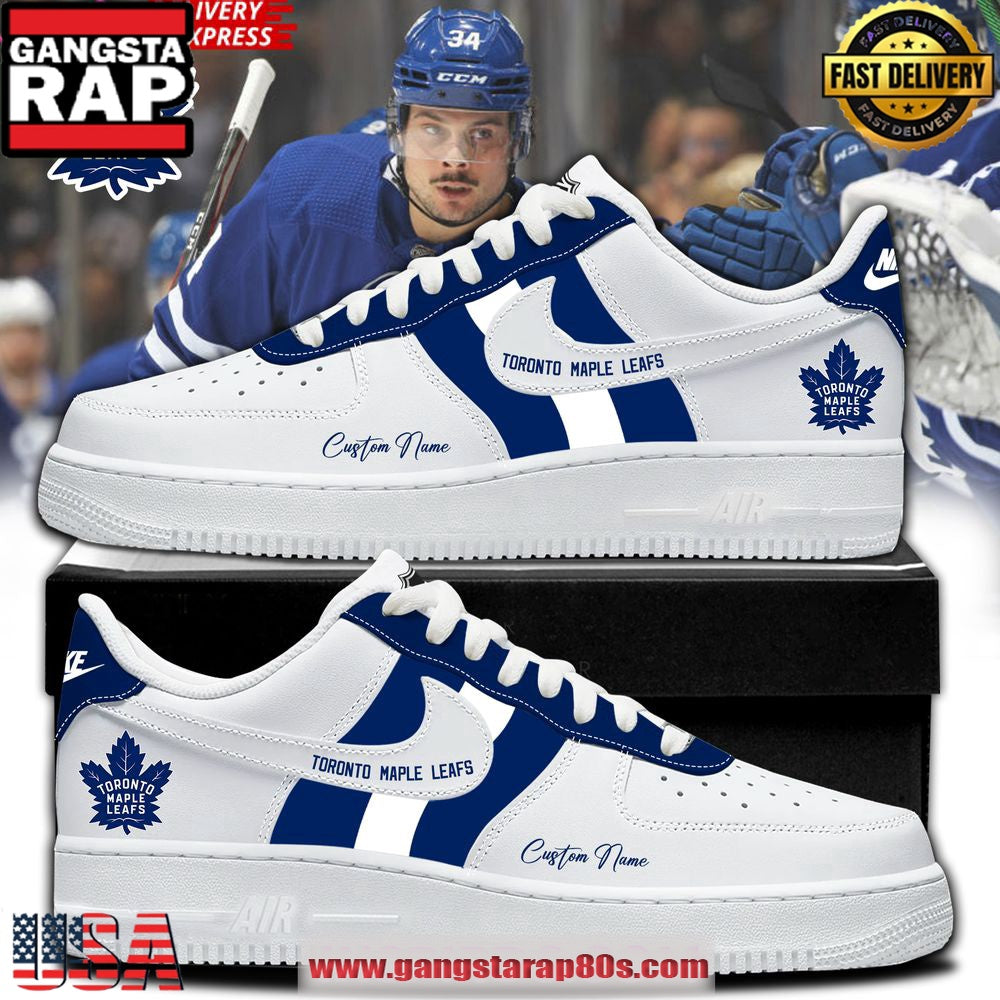 Toronto Maple Leafs Blue Ice Limited Custom Air Force 1 Running Sneakers Shoes
