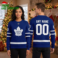 Toronto Maple Leafs Custom Name And Number Maple Leaf Ugly Christmas Sweater
