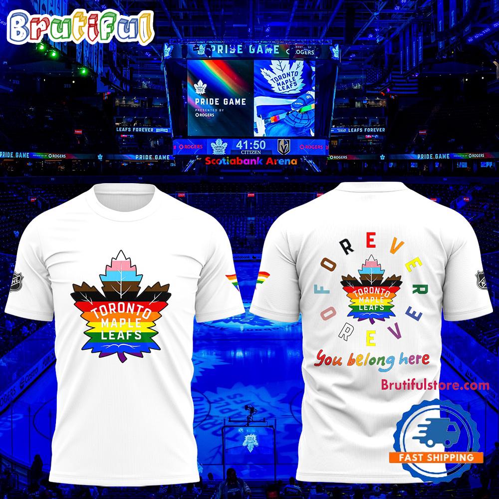 Toronto Maple Leafs Limited Pride Night White Hoodie T-Shirt